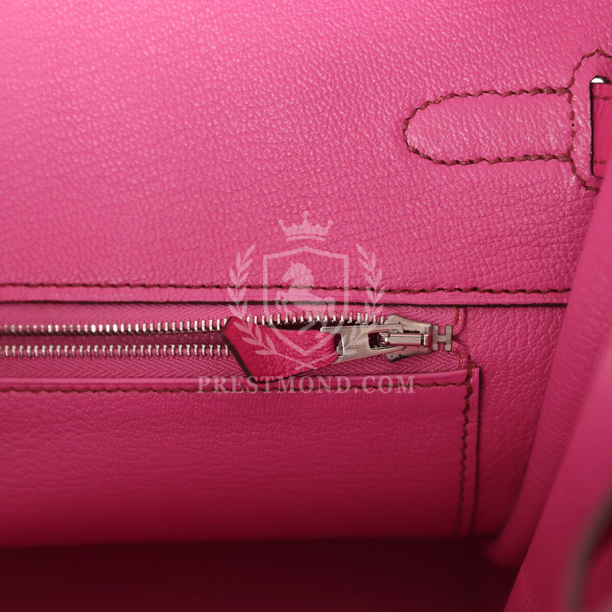Hermes Birkin 35 Rose Shocking Chevre Mysore PHW — изображение 9