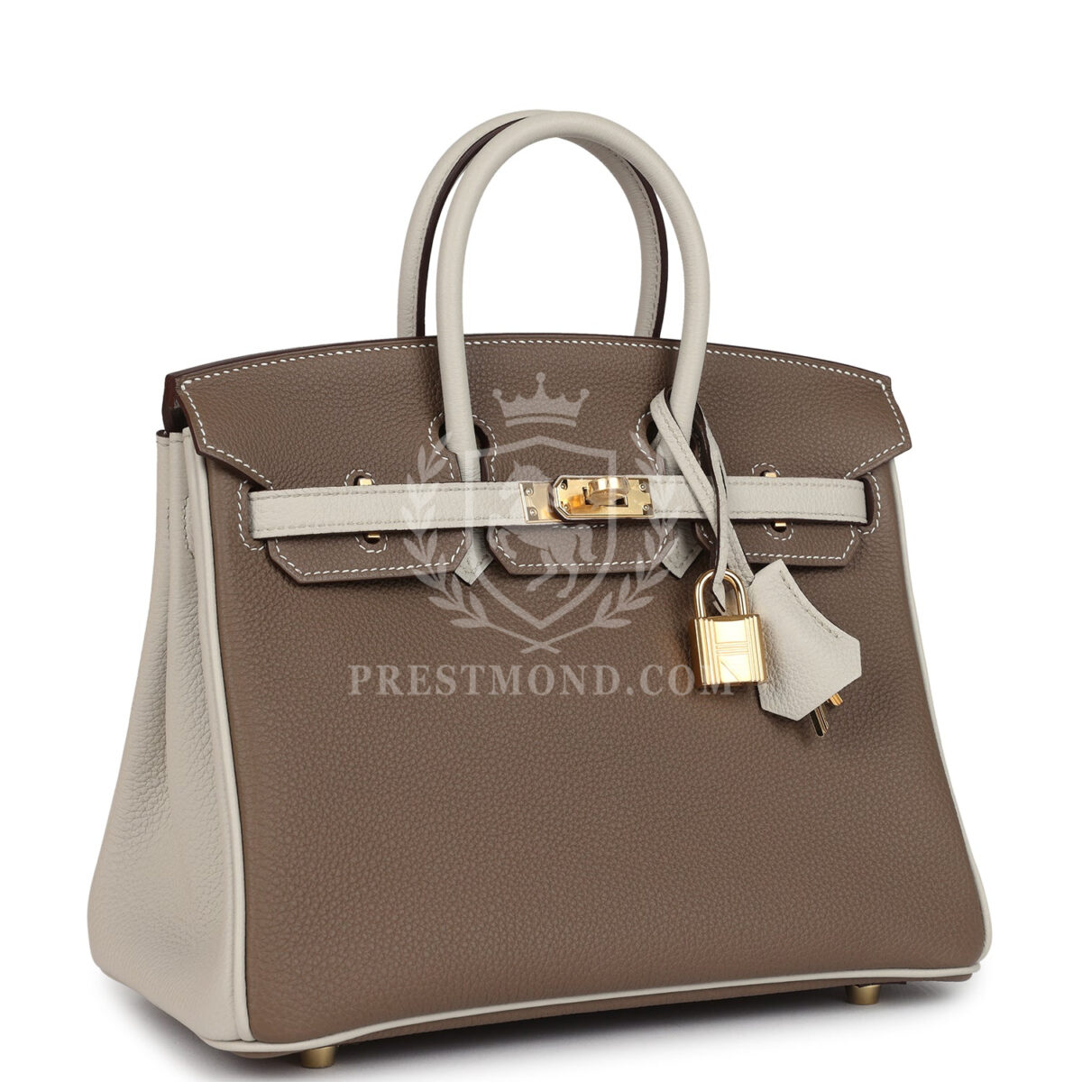 Hermes Special Order (HSS) Birkin 25 Etoupe and Craie Togo GHW — изображение 2