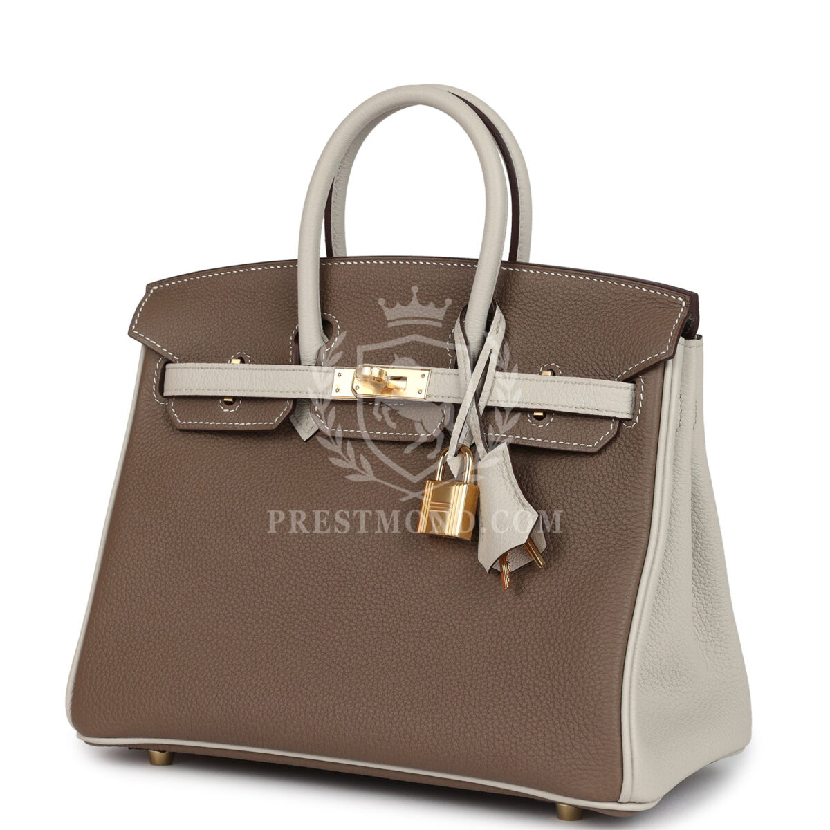 Hermes Special Order (HSS) Birkin 25 Etoupe and Craie Togo GHW — изображение 5