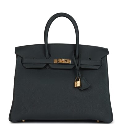 Hermes Birkin 35 Vert Fonce Togo GHW