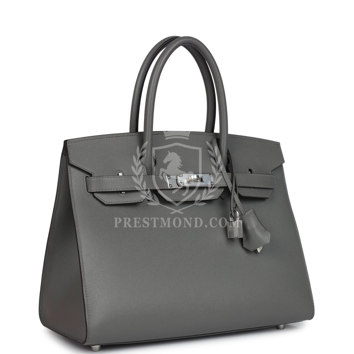 Hermes Birkin Sellier 30 Gris Meyer Madame PHW — изображение 2