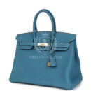 Hermes Birkin 35 Blue Jean Togo GHW