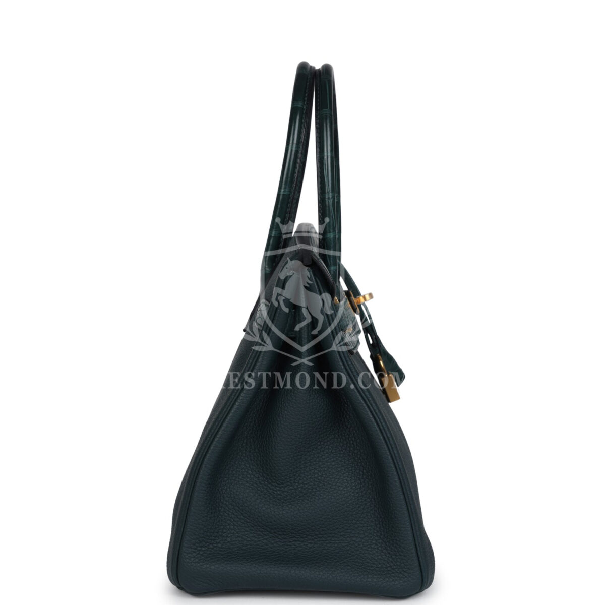 Hermes Birkin 30 Vert Cypress Togo and Matte Alligator Touch GHW — изображение 3