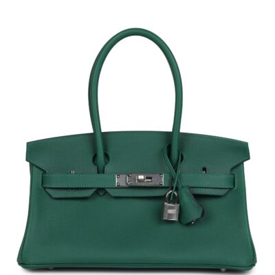 Hermes Shoulder Birkin Light 29 Vert Moyen Evercolor PHW
