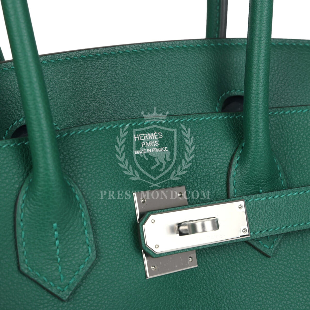 Hermes Shoulder Birkin Light 29 Vert Moyen Evercolor PHW — изображение 7