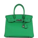 Hermes Birkin 30 Bambou Clemence PHW