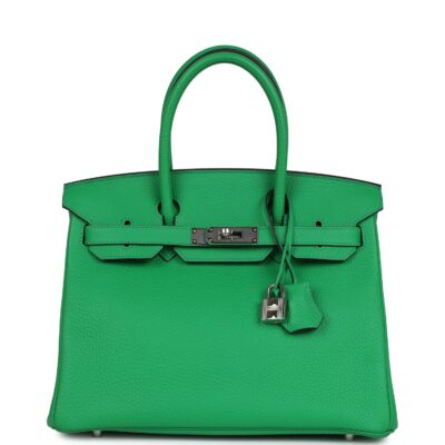 Hermes Birkin 30 Bambou Clemence PHW