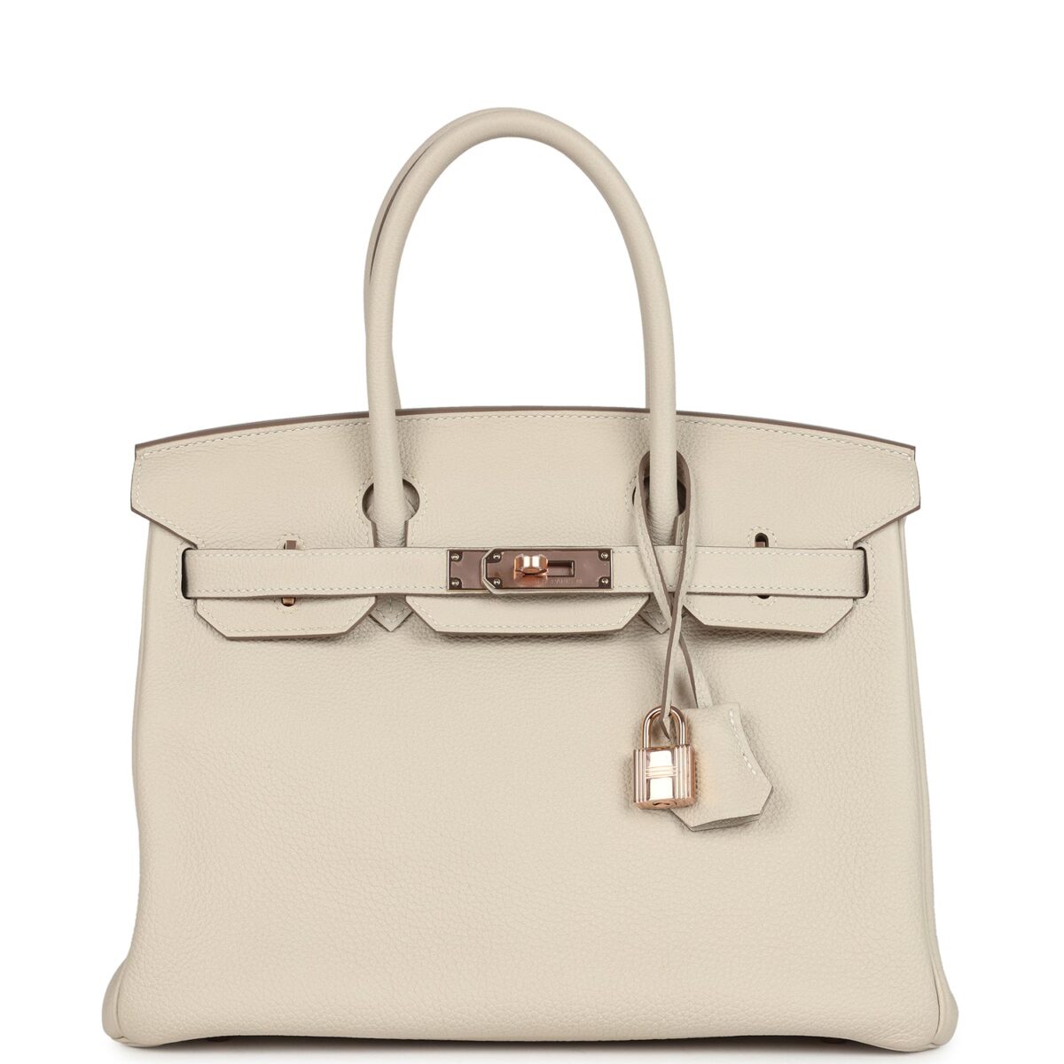 Hermes Birkin 30 Craie Togo Rose GHW