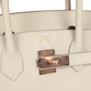 Hermes Birkin 30 Craie Togo Rose GHW
