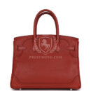 Hermes Birkin 30 Ghillies Brique Clemence and Evercolor PHW