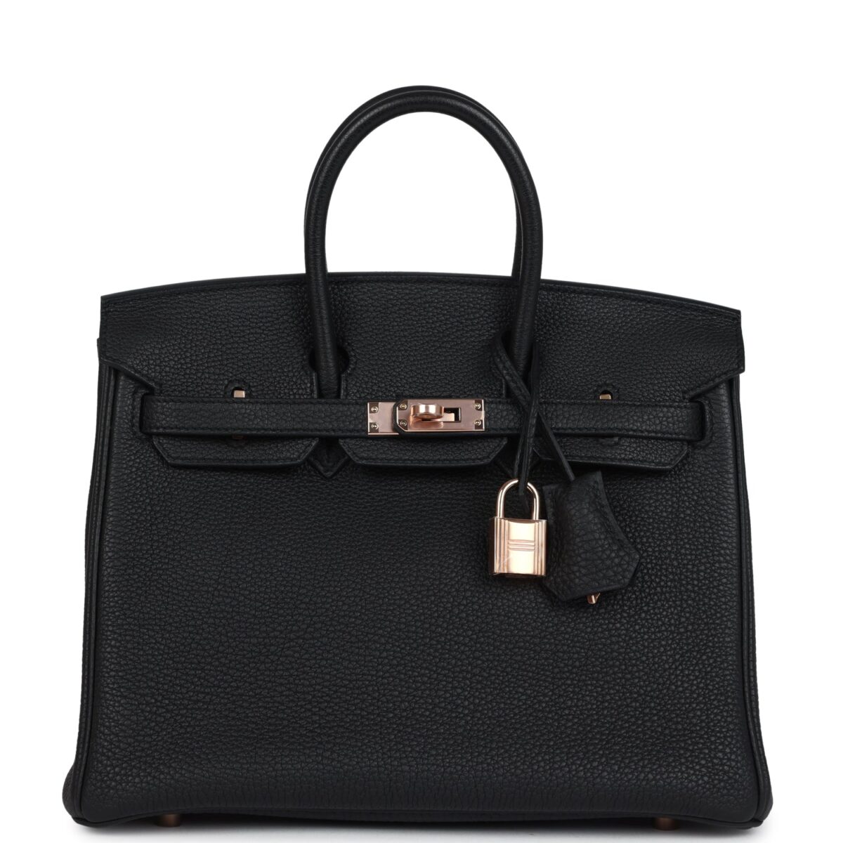 Hermes Birkin 25 Black Togo Rose GHW