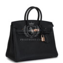Hermes Birkin 25 Black Togo Rose GHW