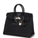 Hermes Birkin 25 Black Togo Rose GHW