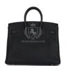 Hermes Birkin 25 Black Togo Rose GHW