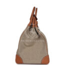 Hermes Birkin HAC 50 Flag Ficelle Toile H, Fauve Barenia and Bleu Toile H Canvas GHW