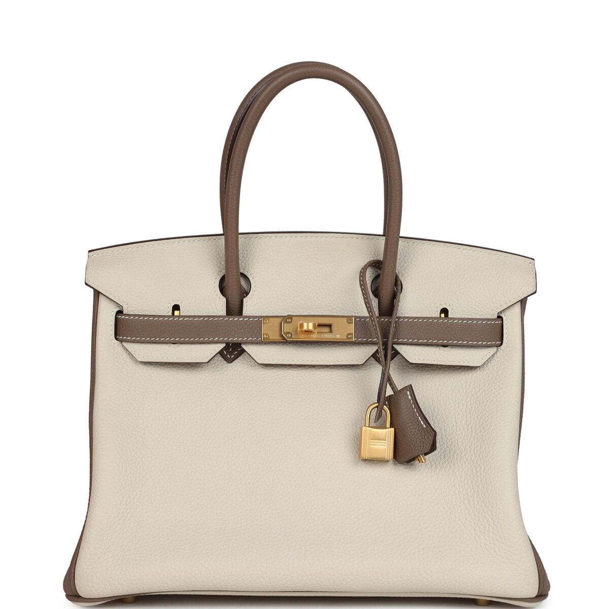 Hermes Special Order (HSS) Birkin 30 Etoupe and Craie Togo Brushed GHW