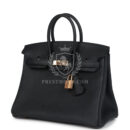 Hermes Birkin 25 Black Togo Rose GHW