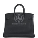 Hermes Birkin 25 Black Togo Rose GHW