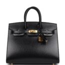 Hermes Birkin Sellier 25 Black Box GHW