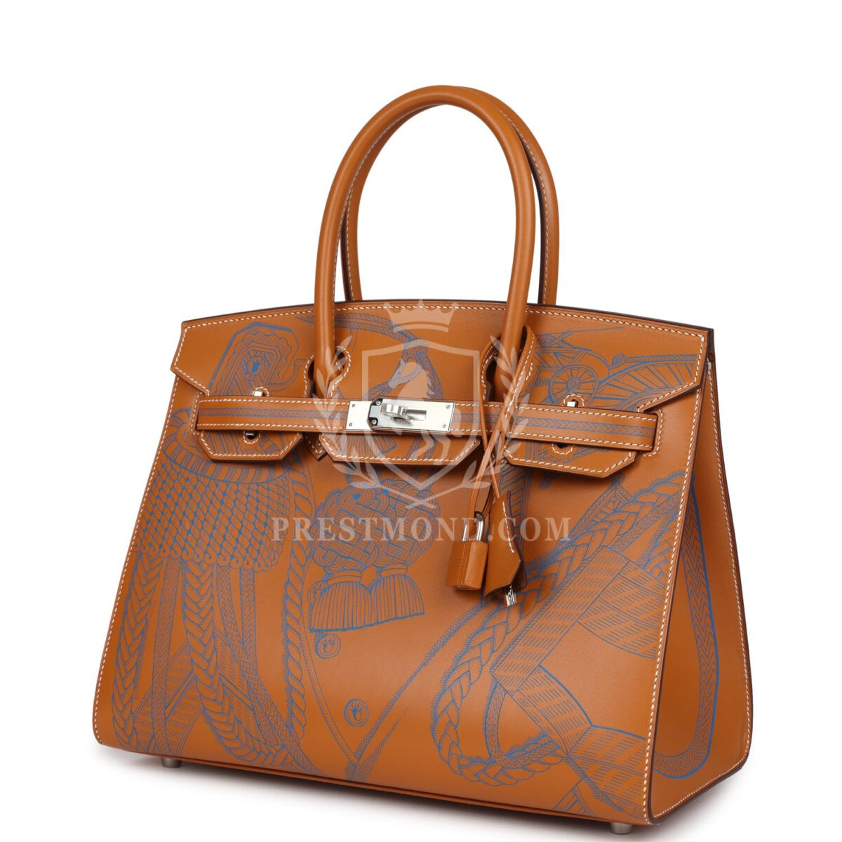 Hermes Birkin Sellier 30 "Zouaves Et Dragons" Naturel Sable Butler PHW — изображение 5