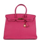 Hermes Birkin 35 Rose Shocking Chevre Mysore GHW
