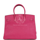 Hermes Birkin 35 Rose Shocking Chevre Mysore GHW