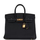 Hermes Special Order (HSS) Birkin 25 Black Verso Togo Brushed GHW