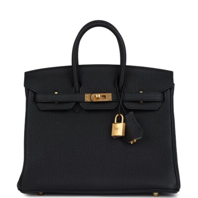 Hermes Special Order (HSS) Birkin 25 Black Verso Togo Brushed GHW