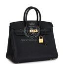 Hermes Special Order (HSS) Birkin 25 Black Verso Togo Brushed GHW
