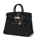 Hermes Special Order (HSS) Birkin 25 Black Verso Togo Brushed GHW