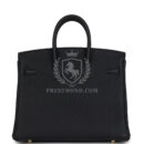 Hermes Special Order (HSS) Birkin 25 Black Verso Togo Brushed GHW