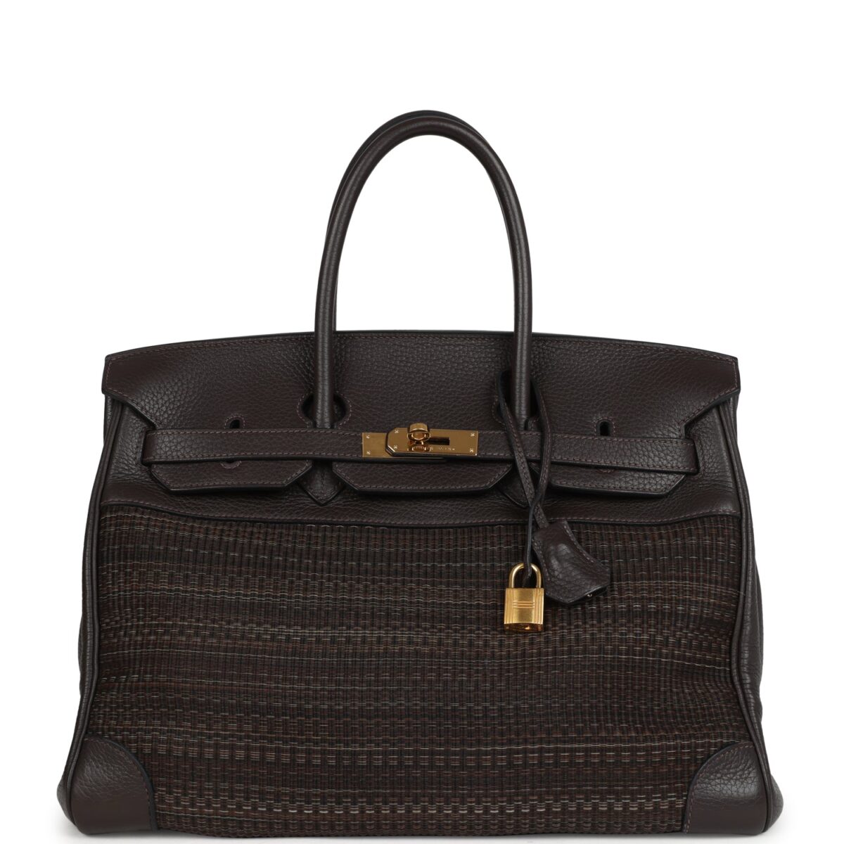 Hermes Birkin 35 Chocolate Clemence and Crinoline GHW