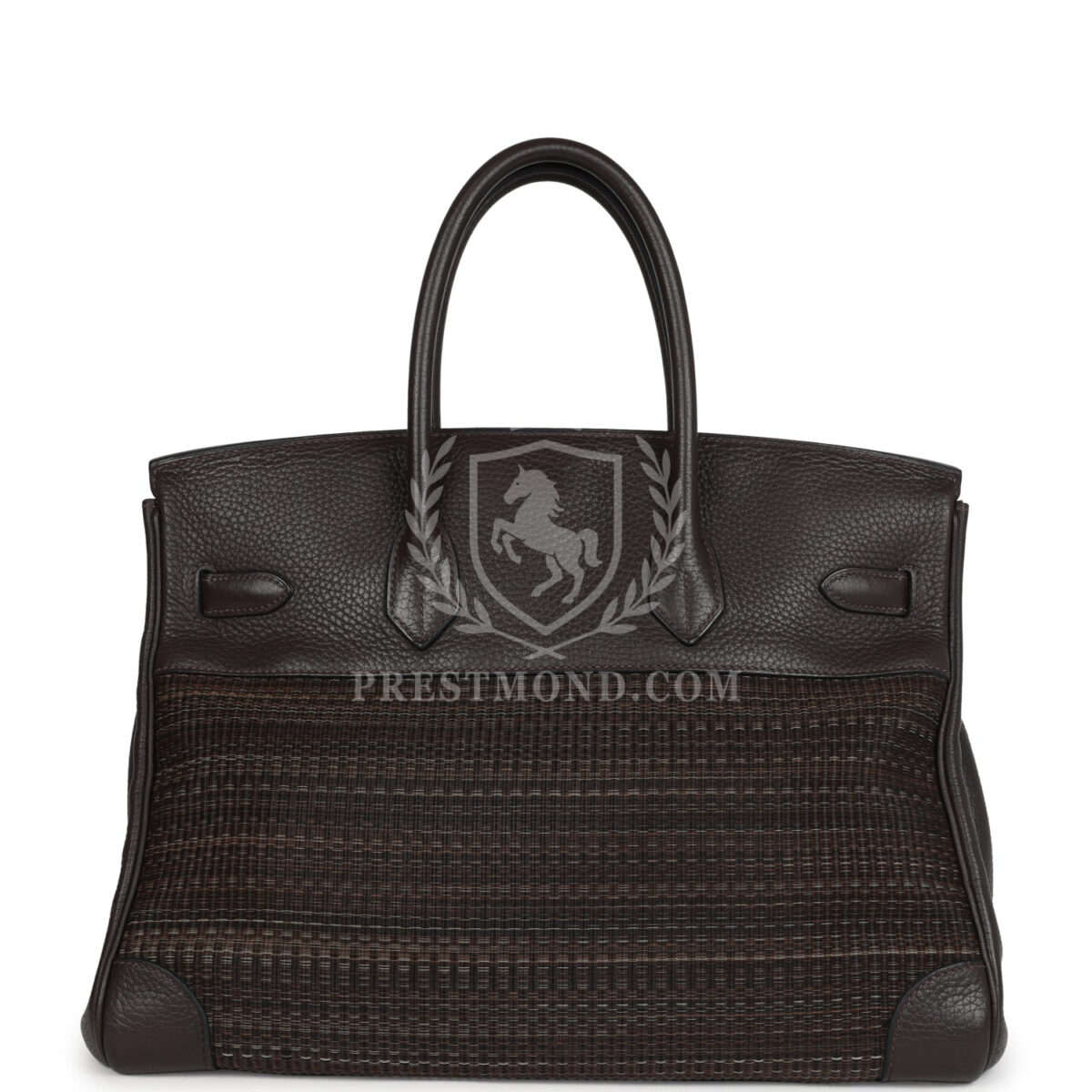 Hermes Birkin 35 Chocolate Clemence and Crinoline GHW — изображение 4