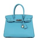 Hermes Birkin 30 Bleu du Nord Togo PHW