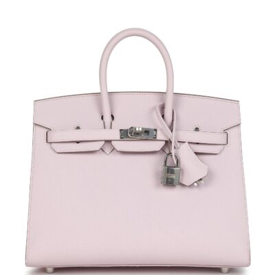 Hermes Birkin Sellier 25 Mauve Pale Epsom PHW