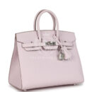 Hermes Birkin Sellier 25 Mauve Pale Epsom PHW