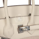 Hermes Birkin 25 Nata Swift and Ecru-Beige Toile H Canvas PHW