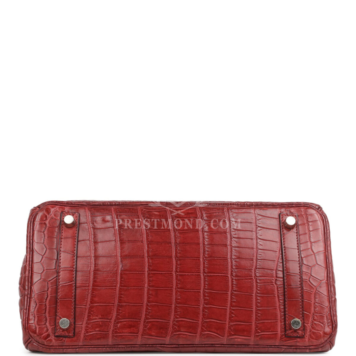Vintage Hermes Travel Birkin 30 Rouge H Matte Niloticus Crocodile PHW — изображение 6