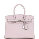 Hermes Birkin 30 Mauve Pale Clemence PHW
