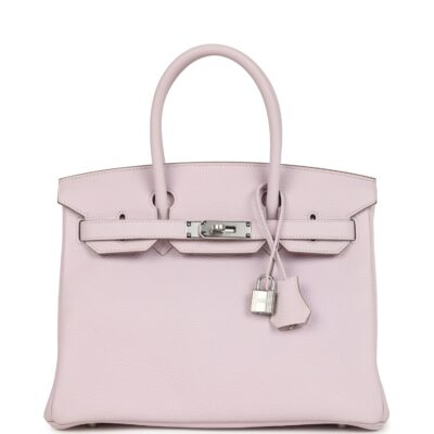 Hermes Birkin 30 Mauve Pale Clemence PHW
