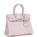 Hermes Birkin 30 Mauve Pale Clemence PHW