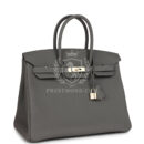 Hermes Birkin 35 Gris Meyer Togo PBHW