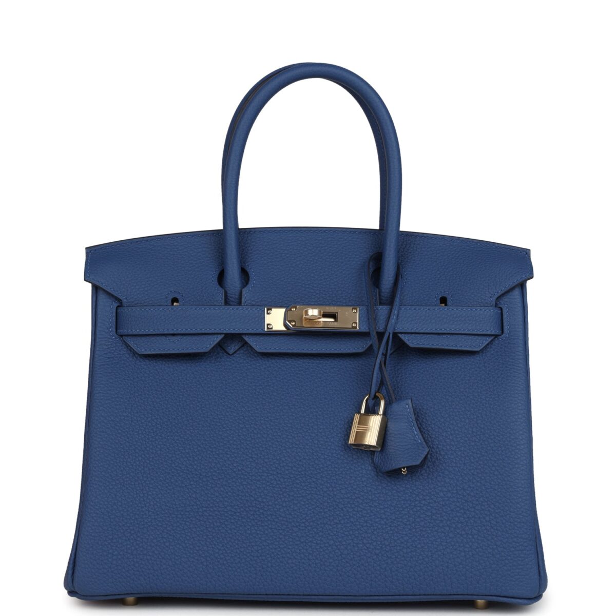 Hermes Birkin 30 Bleu Tie Togo PBHW