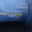 Hermes Birkin 30 Bleu Tie Togo PBHW