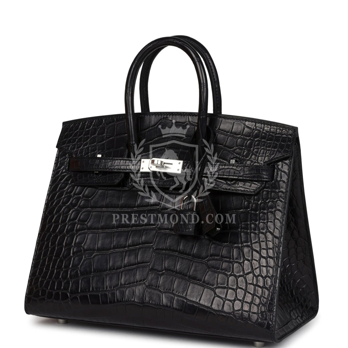 Hermes Birkin Sellier 25 Black Matte Alligator PHW — изображение 5