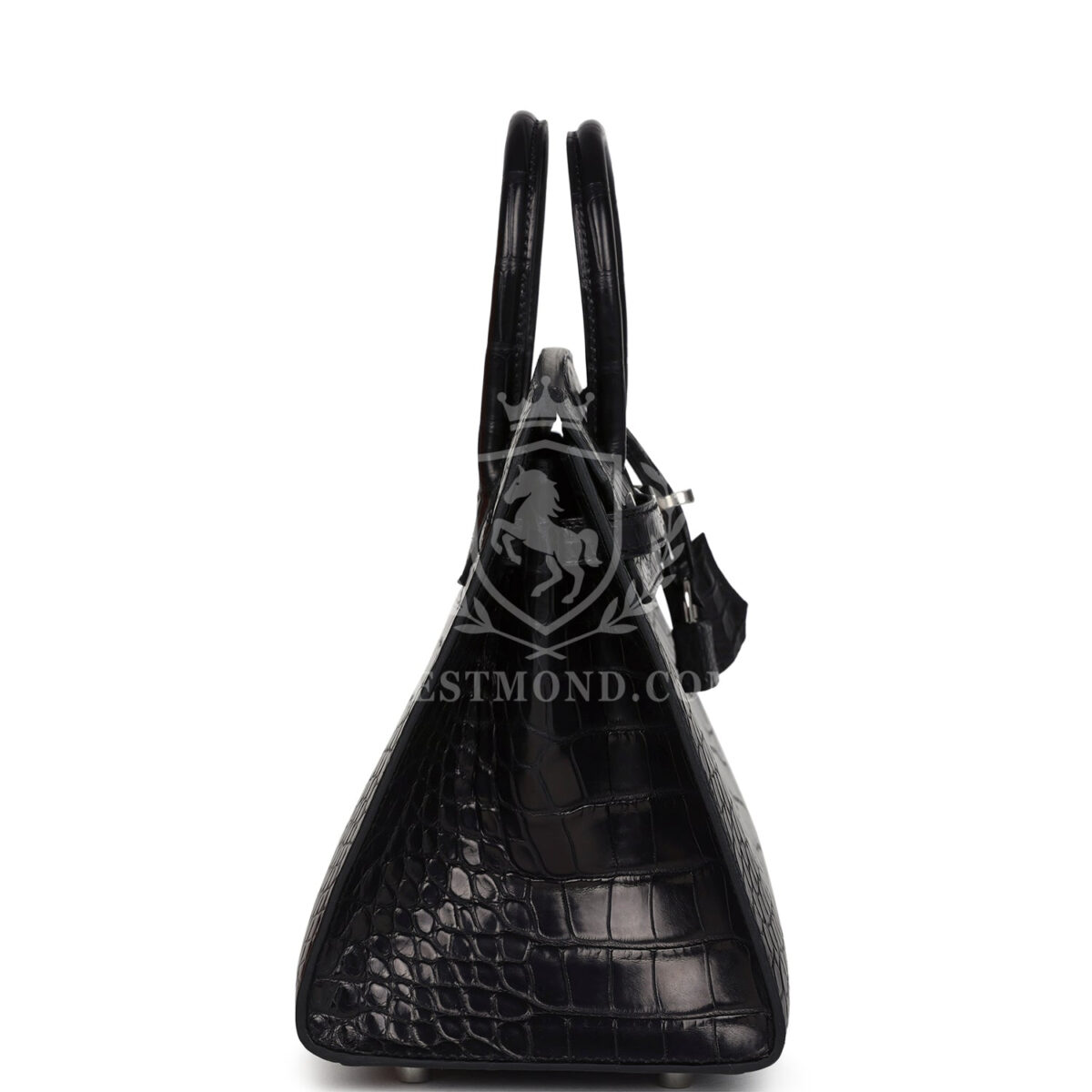 Hermes Birkin Sellier 25 Black Matte Alligator PHW — изображение 3