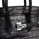 Hermes Birkin Sellier 25 Black Matte Alligator PHW