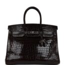 Hermes Birkin 35 Havane Shiny Porosus Crocodile PHW