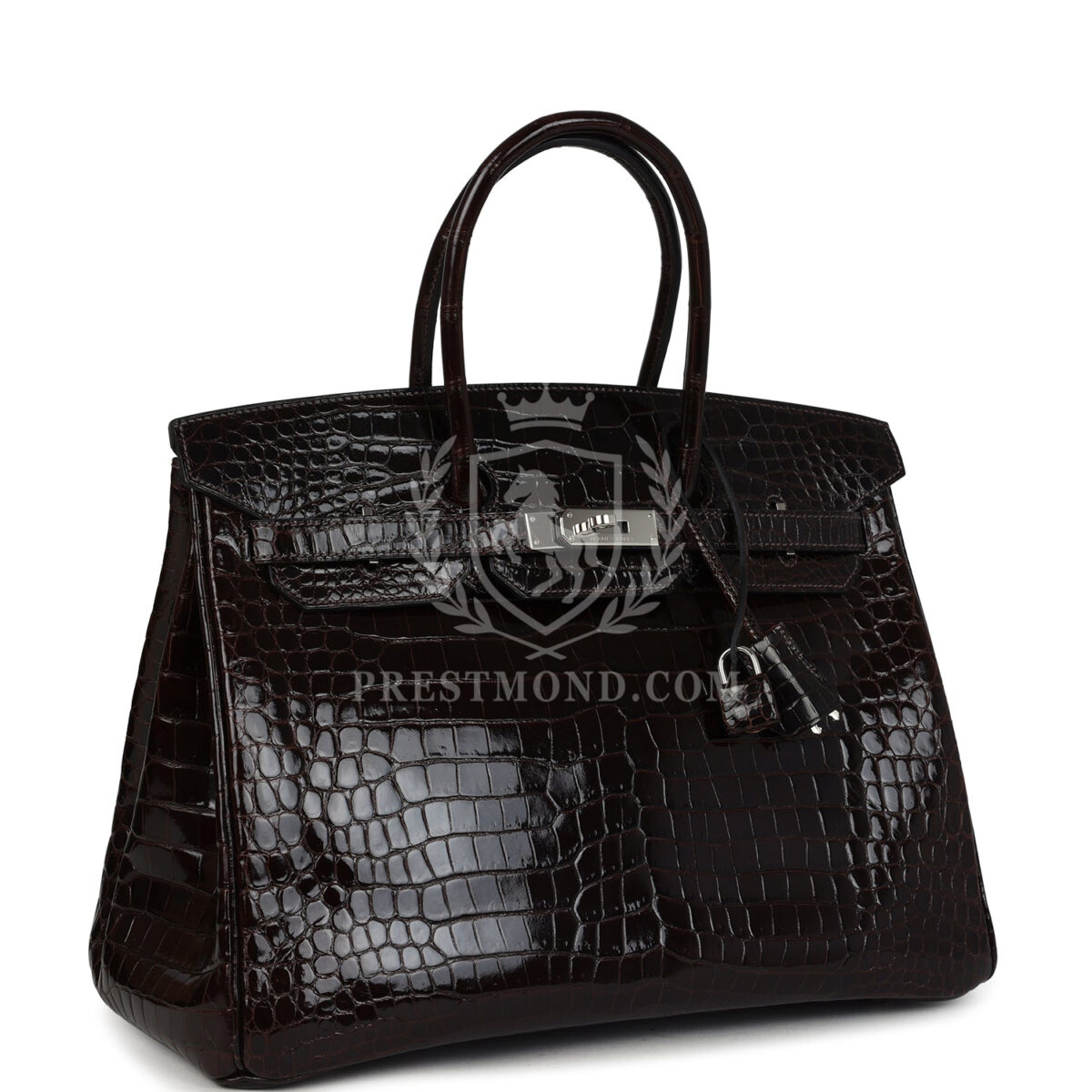 Hermes Birkin 35 Havane Shiny Porosus Crocodile PHW — изображение 2