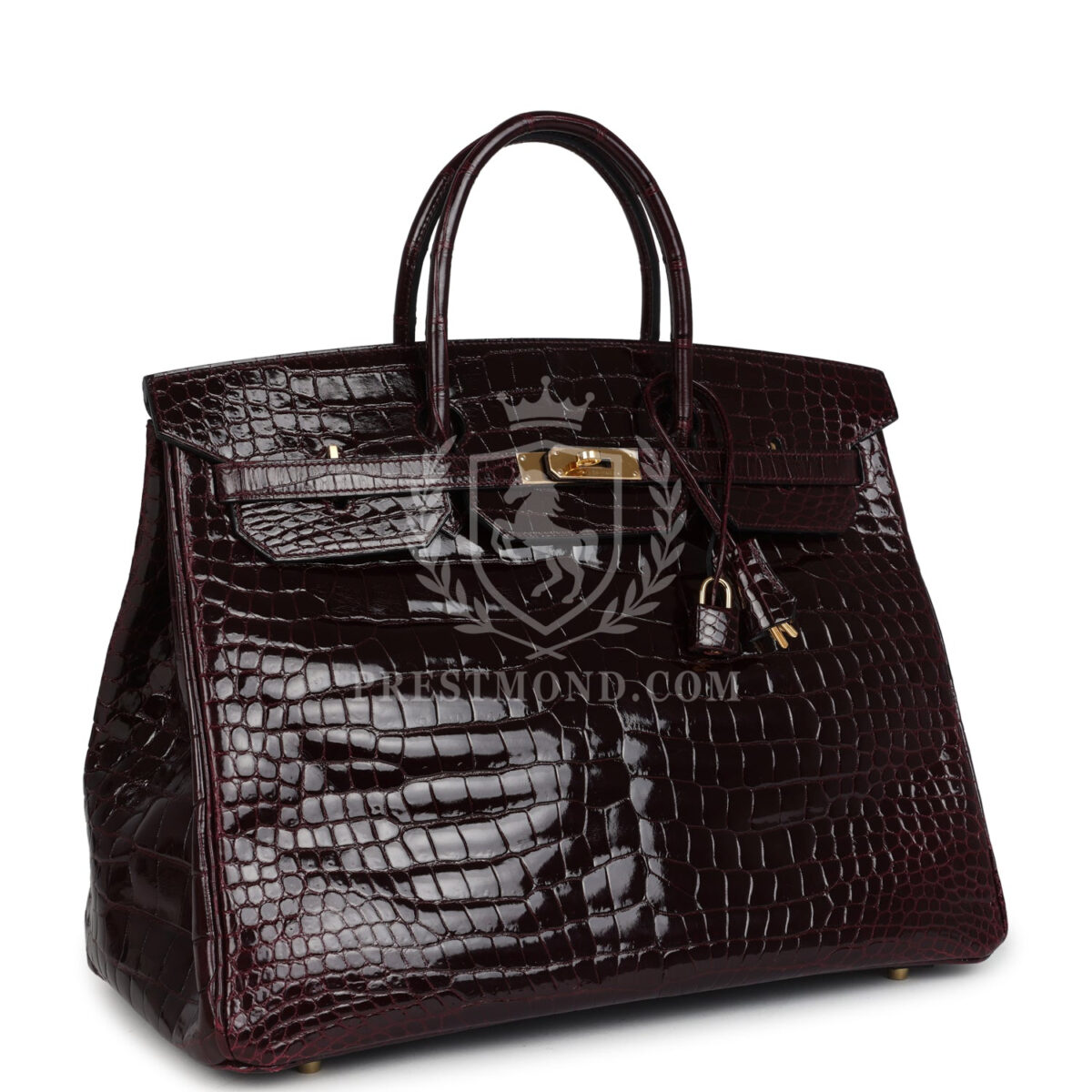 Hermes Birkin 40 Bordeaux Shiny Porosus Crocodile GHW — изображение 2